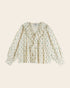 Emile et Ida Scarlet Floral Khadi Ruffle Blouse