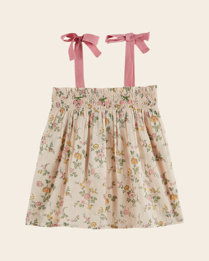 Emile et Ida Smocked Floral Girls Tank Top – Rosier Print Emile et ida