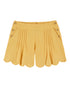 Emile et Ida Yellow Sunflower Embroidered Girls Shorts Emile et ida