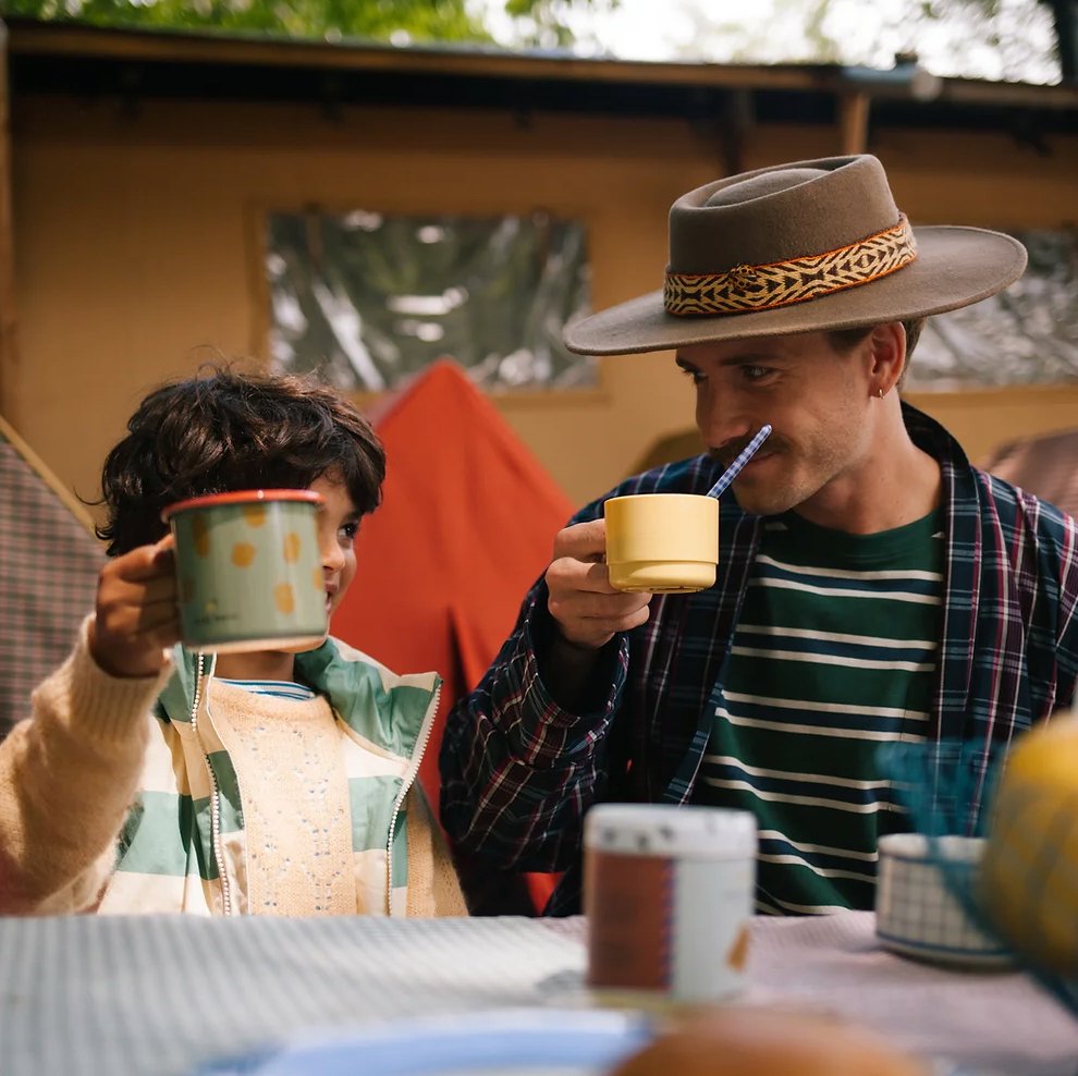 Enamel Mug '‘Acorn, Map Green'' Sticky Lemon - enjoykidsus