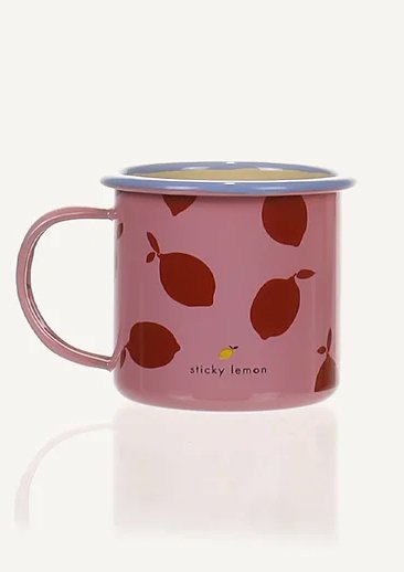 Enamel Mug farmhouse Sticky Lemon - enjoykidsus