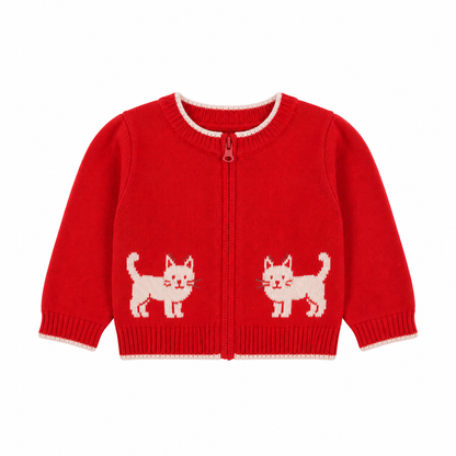 Hello Simone Grizzly Cardigan - Kitty Cherry
