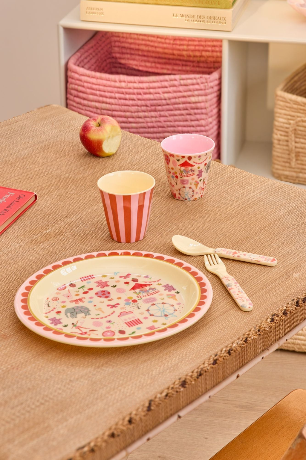 RicebyRice - Kids Melamine Cup - Small - Fun Fair Pink Print - 5.4oz : Fun Fair Pink