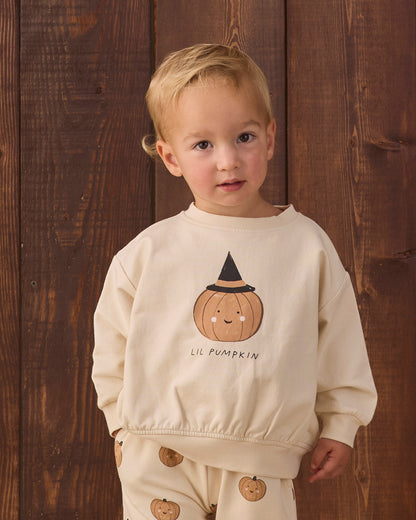 Quincy Mae Relaxed Fleece Sweatshirt - Lil Pumpkin - official product image 2