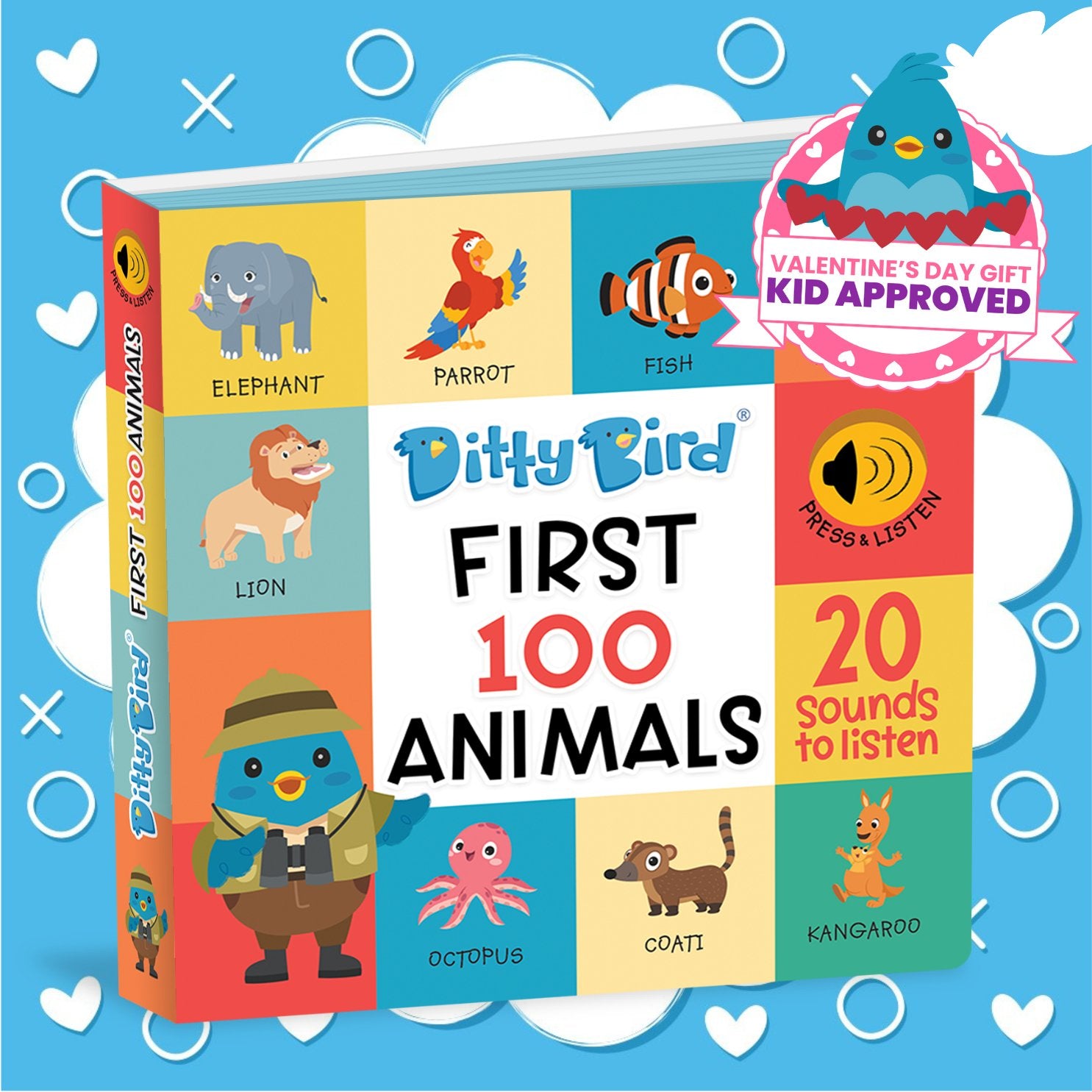 First 100 Animals Ditty Bird - enjoykidsus