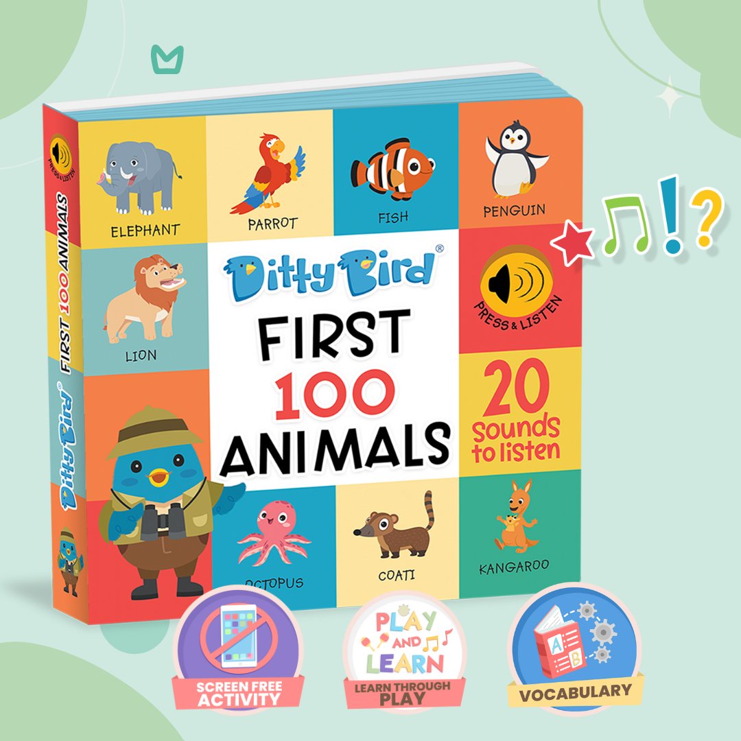 First 100 Animals Ditty Bird - enjoykidsus