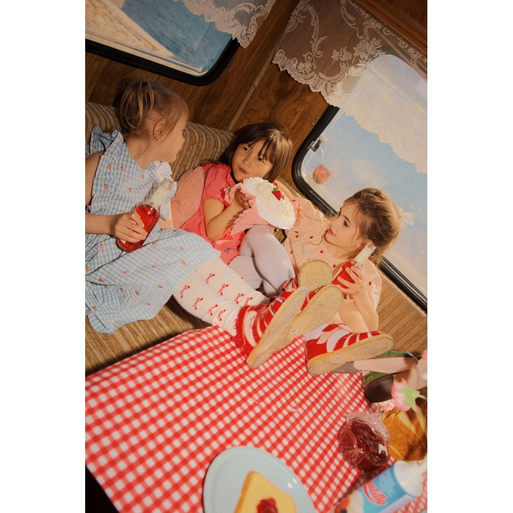 Flöss Dolly Bow Dress - Berry/Bow Gingham