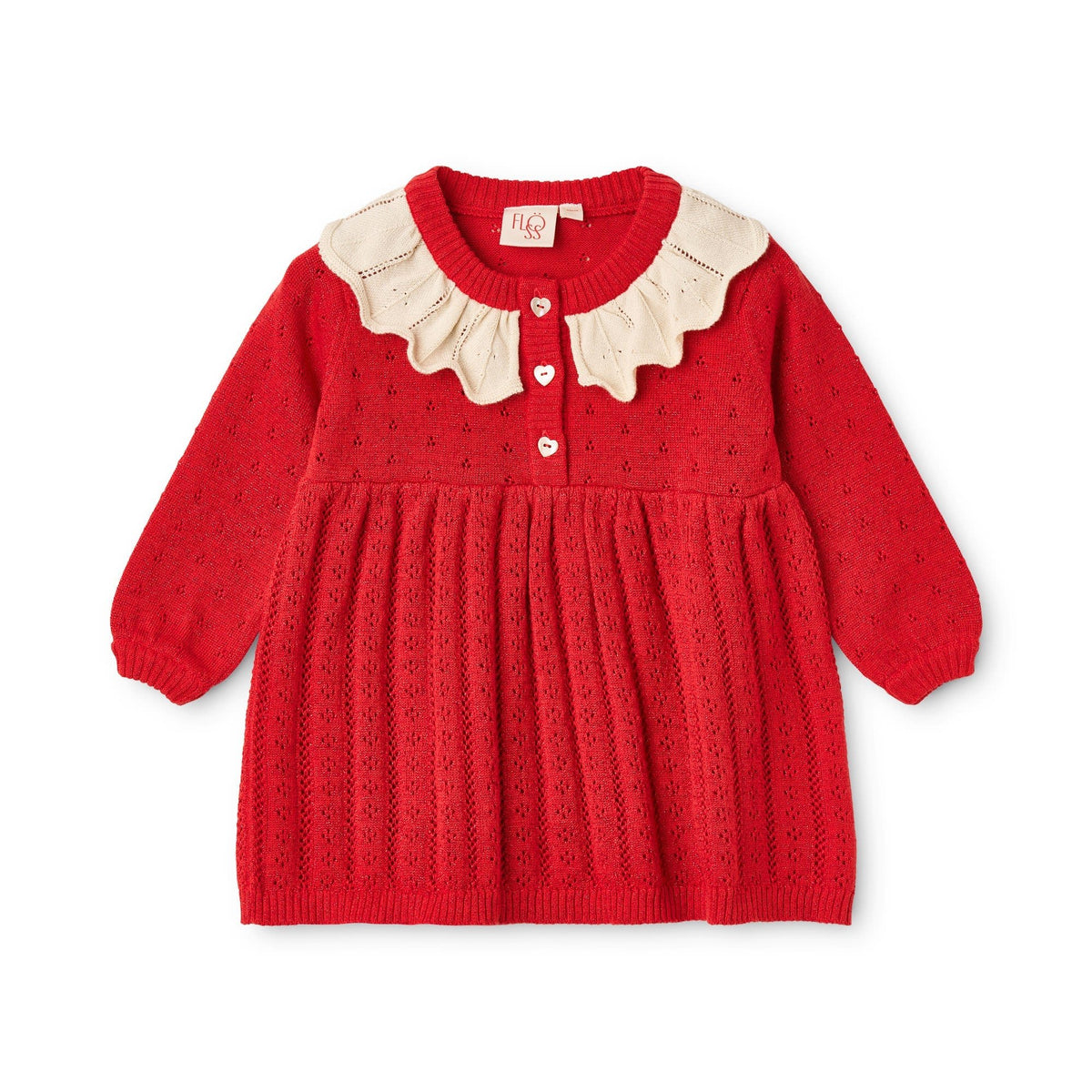 Flöss Dora Dress - Poppy Red Glitter product view