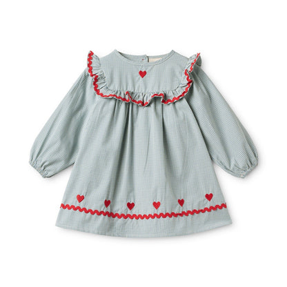 Flöss Ellis Dress - Light Blue Gingham product view