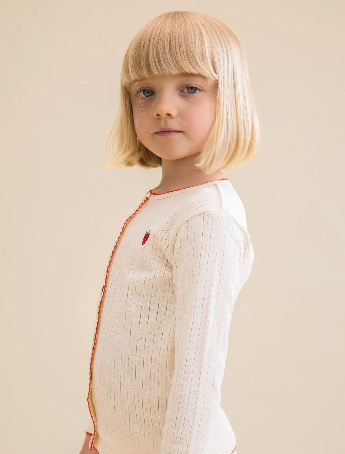Flöss Flora Pointelle Cardigan - Gentle Cream