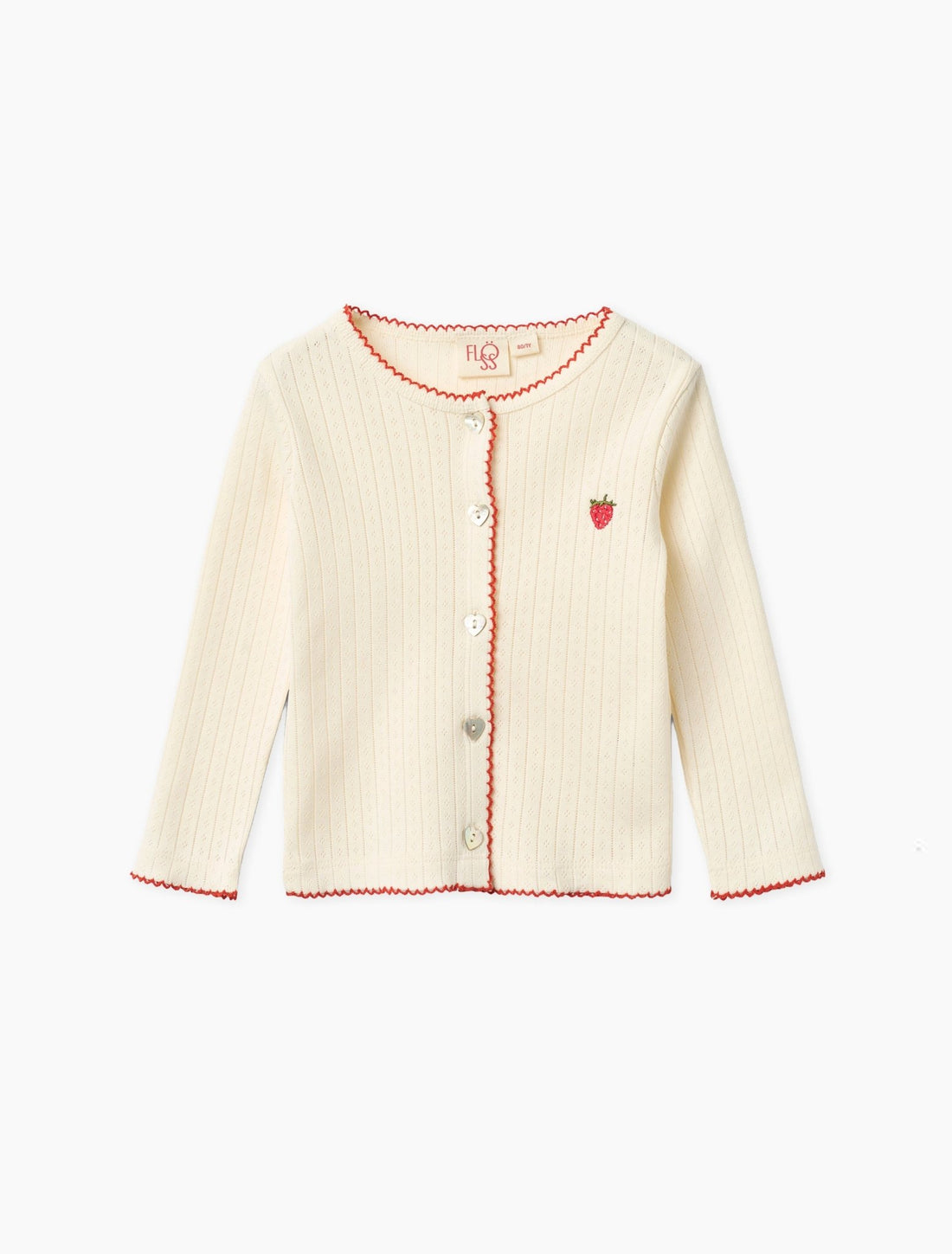 Flöss Flora Pointelle Cardigan - Gentle Cream