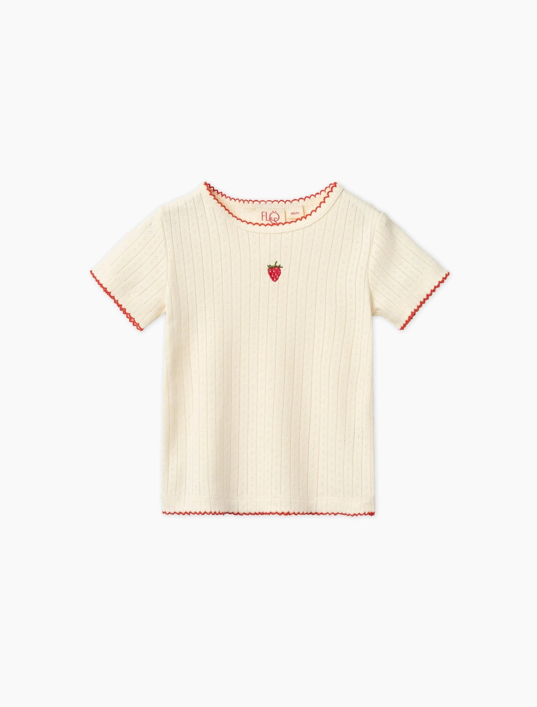 Flöss Flora SS Pointelle Blouse - Gentle Cream