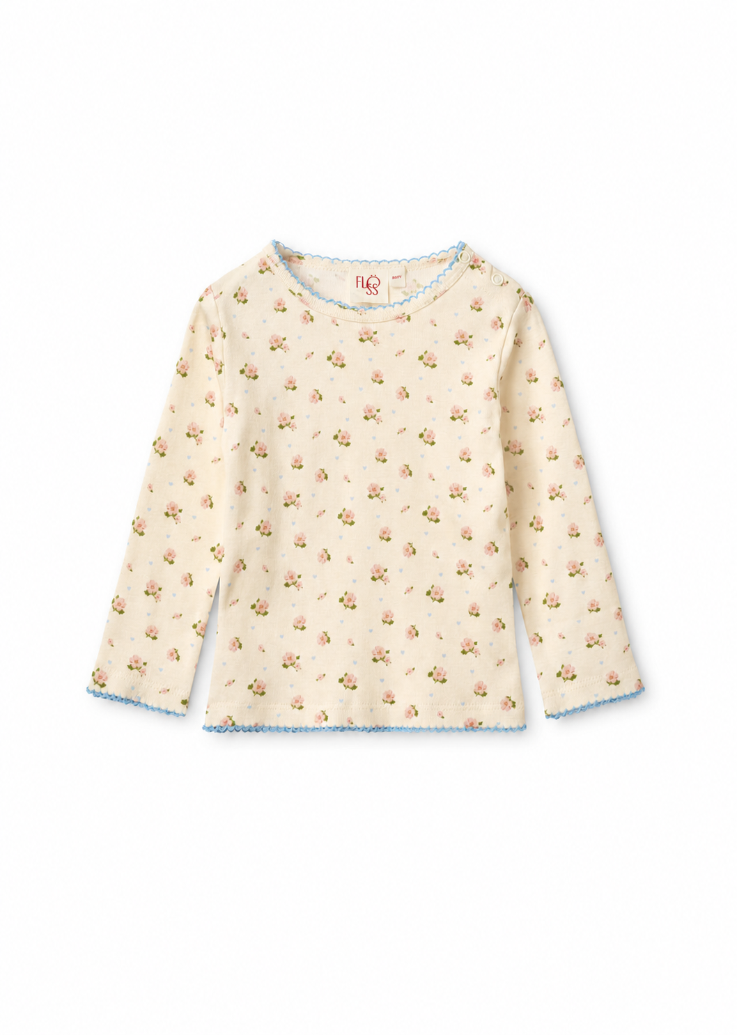 Flöss Fresa Blouse - Soft Pink Poppy — front view