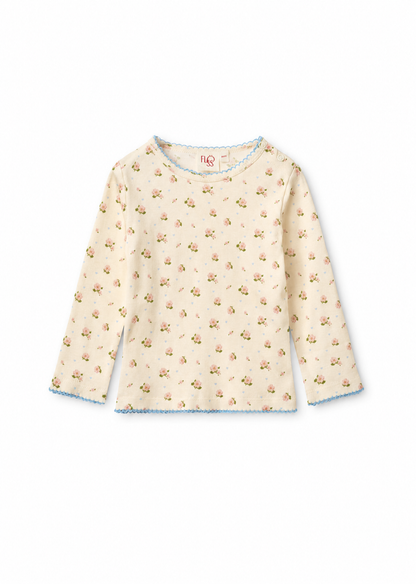 Flöss Fresa Blouse - Soft Pink Poppy — front view