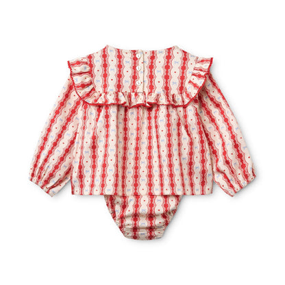 Flöss Joy Romper - Lace Stripe detail