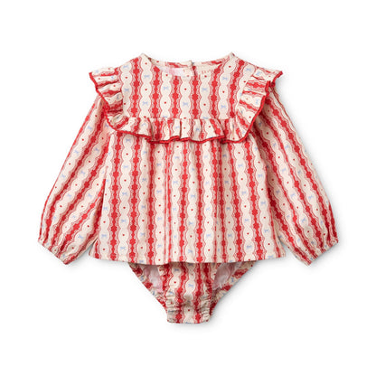 Flöss Joy Romper - Lace Stripe product view