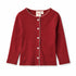 Flöss Liva Pointelle Cardigan - Dark Cranberry