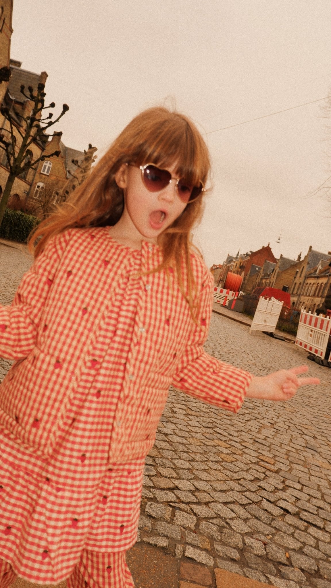 FLOESS Molly Pants - Berry Gingham Flöss