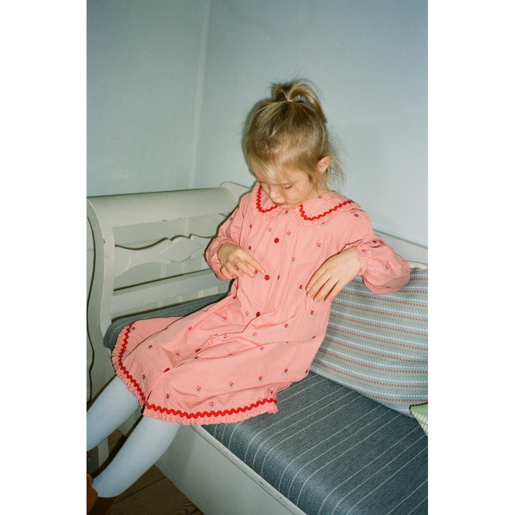 Flöss Sonja Dress - Pink Rose Gingham Flöss