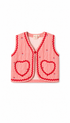 Flöss Sonja Vest - Pink Rose Gingham — front view