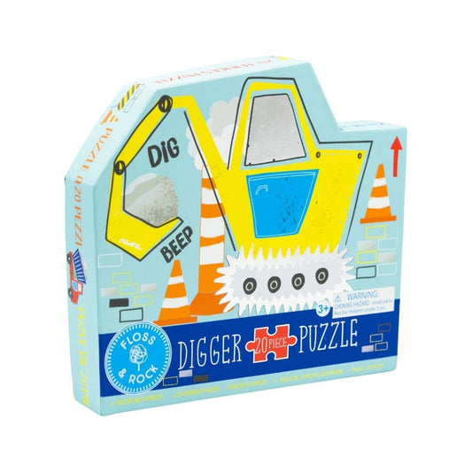 Floss and Rock - 20 Piece Jigsaw - Construction Digger Floss and Rock - enjoykidsus