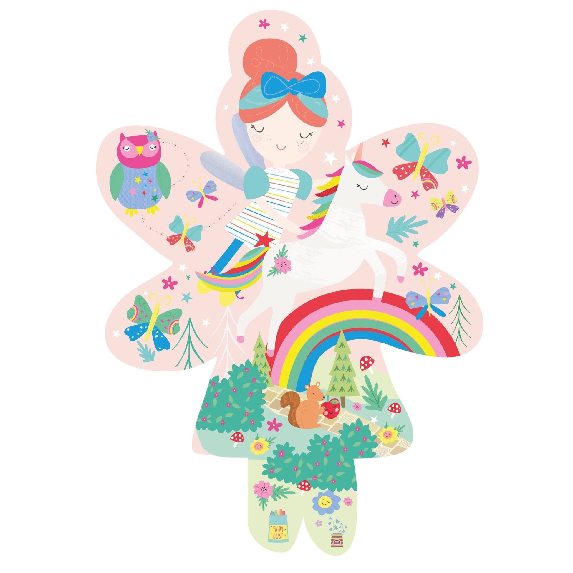 Floss and Rock - 20pc Jigsaw in Shaped Box - Rainbow Fairy Floss and Rock - enjoykidsus