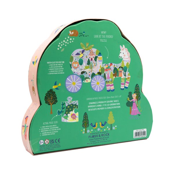 Floss and Rock - Fairy Tale 80pc "Horse & Carriage" Shaped Jigsaw Floss and Rock - enjoykidsus