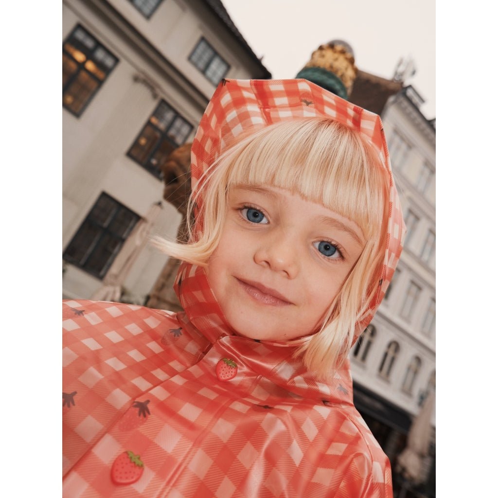Flöss Caila Raincoat – Berry Gingham Flöss