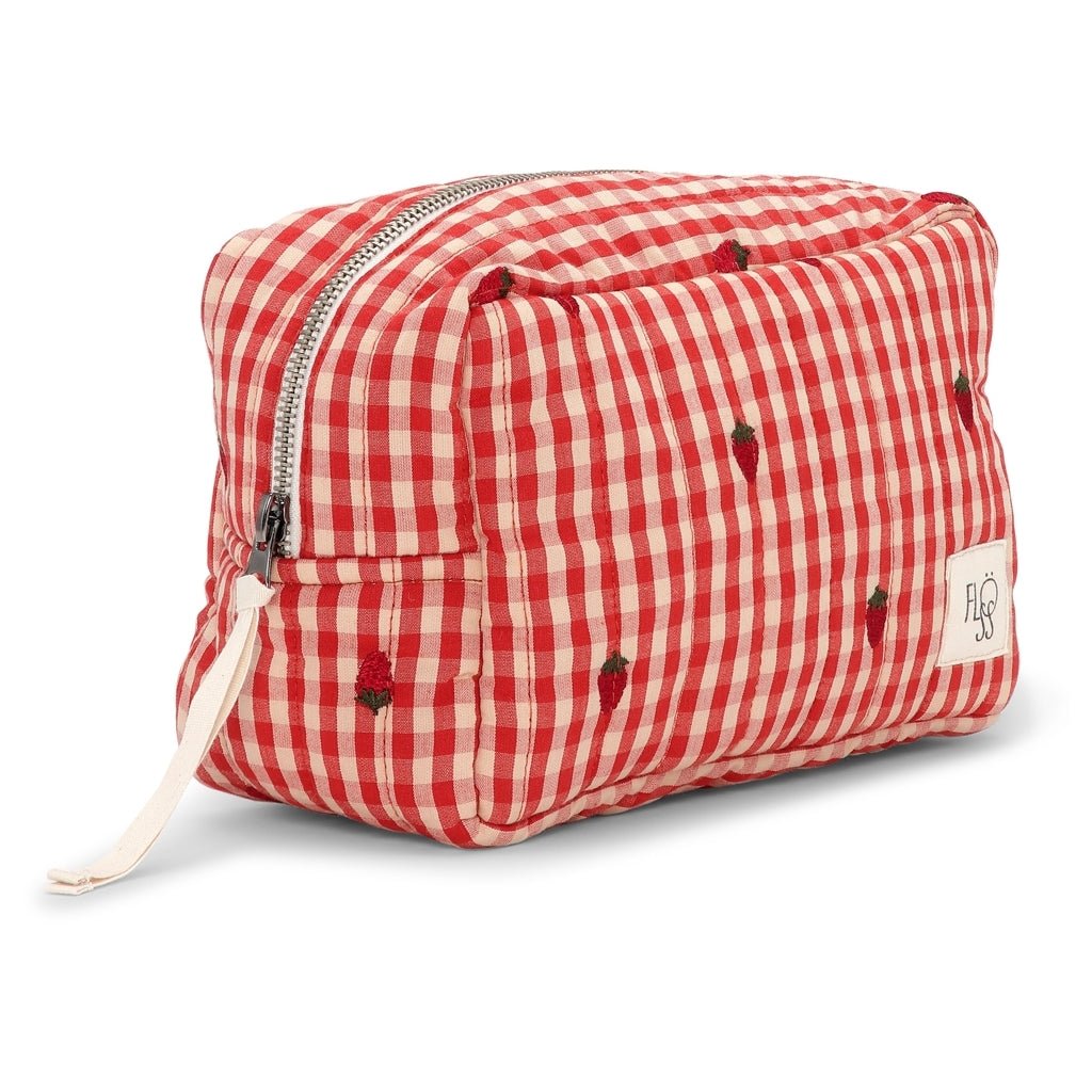 Flöss Molly Small Toiletry Bag – Berry Gingham Flöss