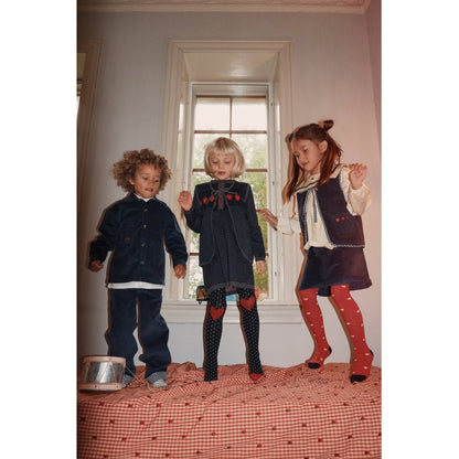 Flöss Vera Tights - Navy Dot Heart Flöss