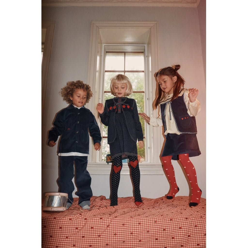 Flöss Vera Tights - Poppy Red Heart Flöss