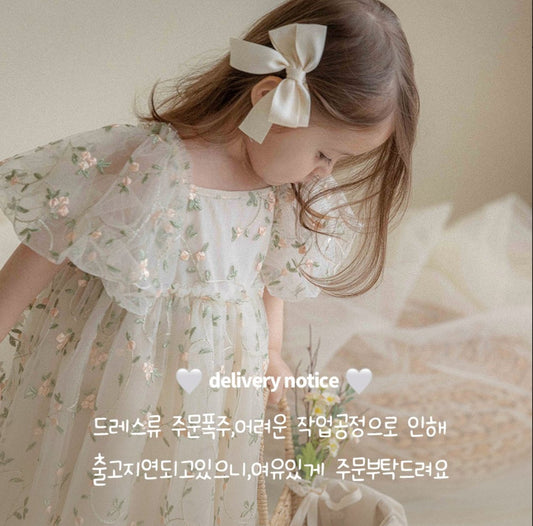 Flower handcraft puffy dress hibyebebe - enjoykidsus