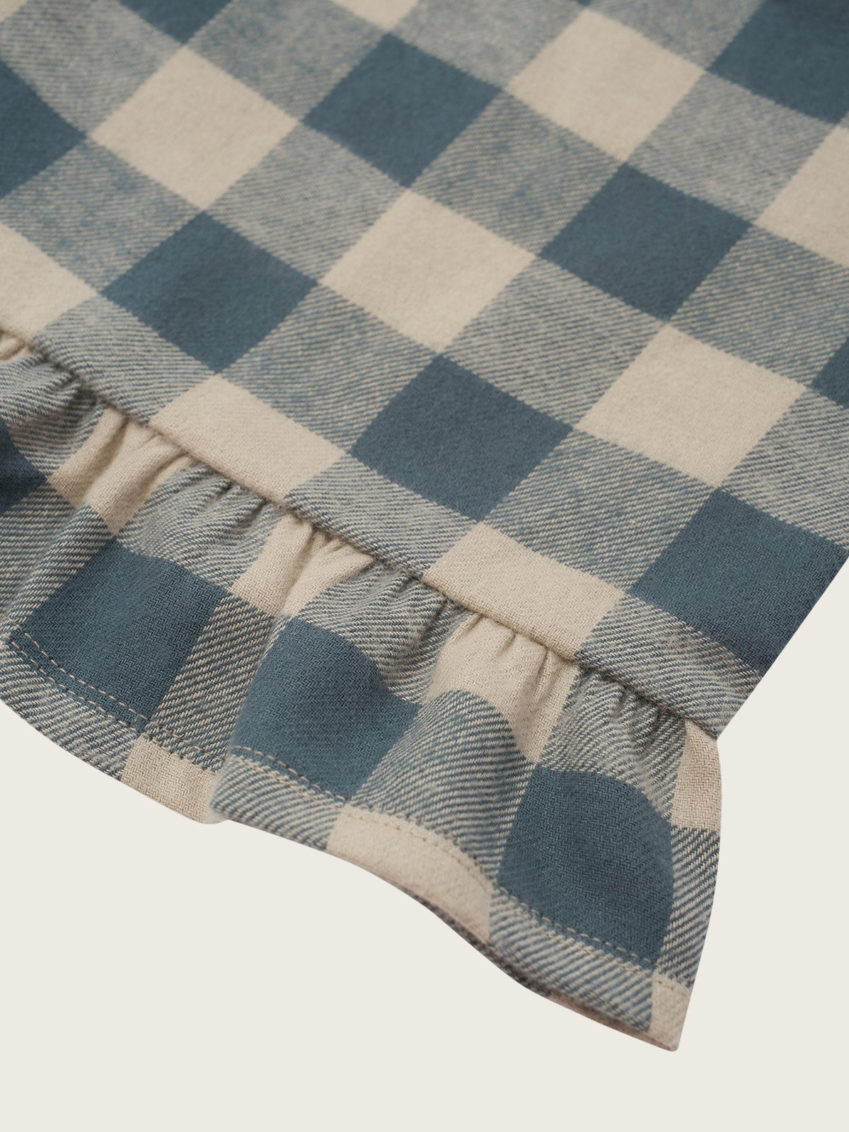 Organic Zoo Fog Blue Gingham Frill Culottes image 3