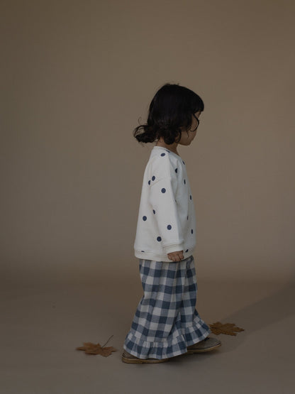 Organic Zoo Fog Blue Gingham Frill Culottes image 5