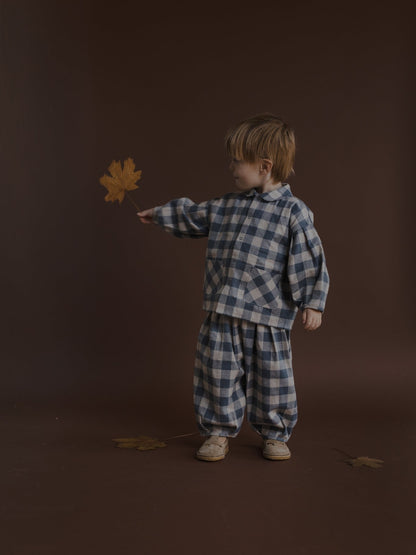 Organic Zoo Fog Blue Gingham Lodge Pants image 4