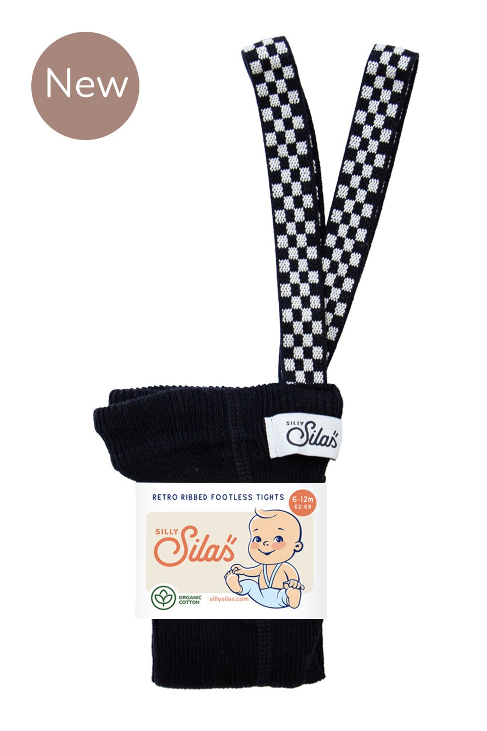 Silly Silas Footless Classic Black Checked Silly Silas