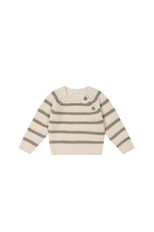 Frankie Jumper - Frankie Stripe Cashew Jamie Kay - enjoykidsus