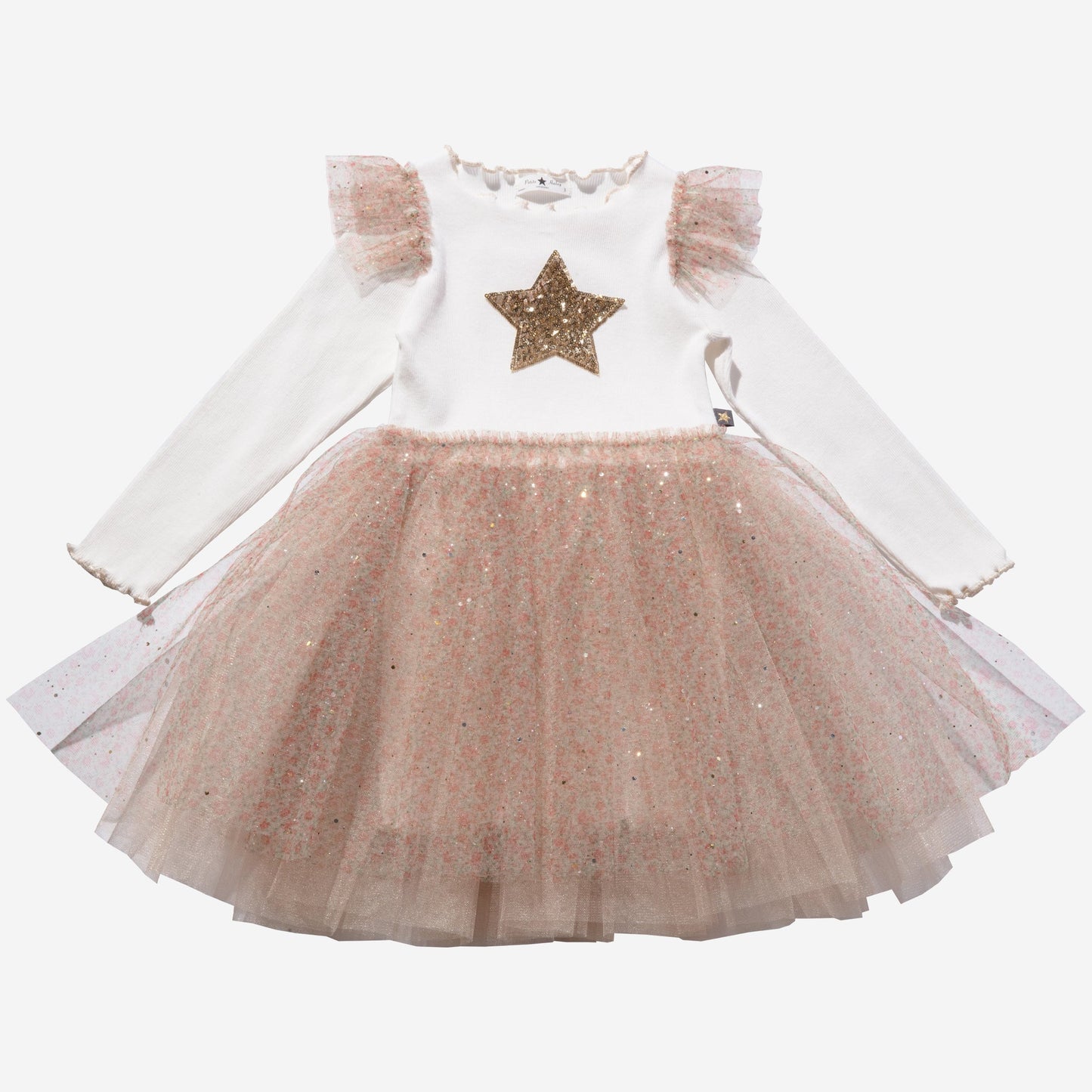 Frill Flower Tutu - Gold Petite Hailey - enjoykidsus