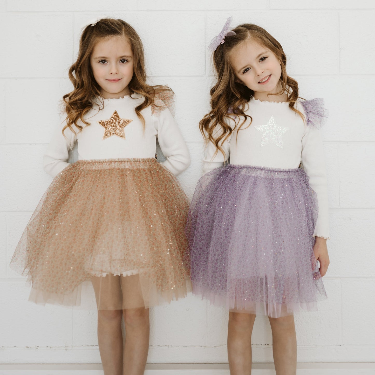 Frill Flower Tutu - Gold Petite Hailey - enjoykidsus