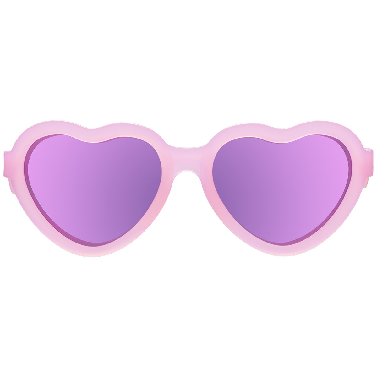 Frosted Pink Heart | Purple Polarized Mirrored Lenses Babiators - enjoykidsus