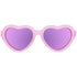 Babiators Frosted Pink Heart | Purple Polarized Mirrored Lenses Babiators