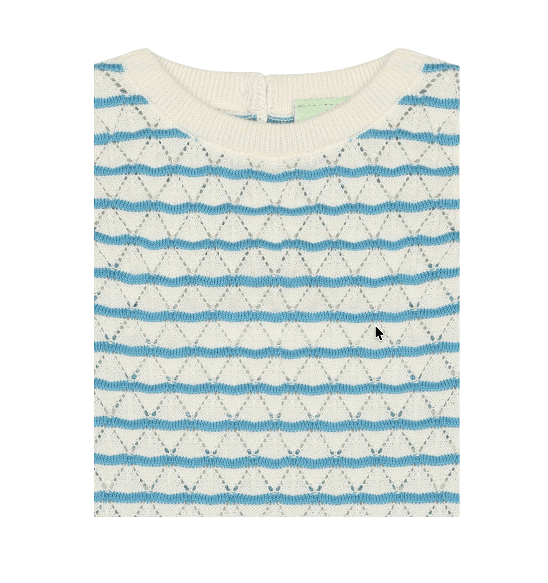 FUB Baby Pointelle Knit Top – Ecru/Sea | Organic Cotton Tank FUB