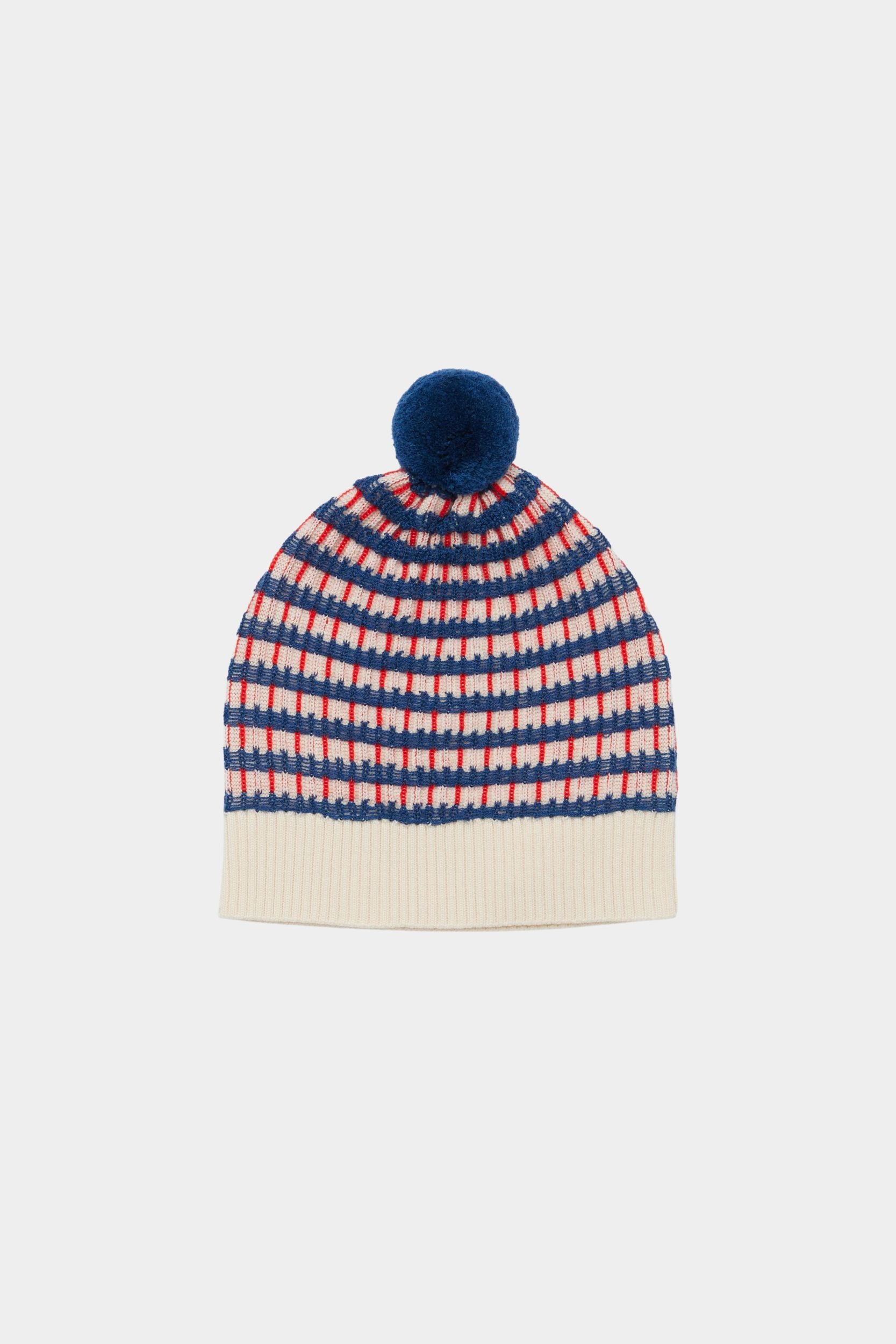 FUB Multi Hat - Ecru/Deep Indigo/Classic Red