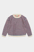 FUB Multi Sweater - Ecru/Deep Indigo/Classic Red