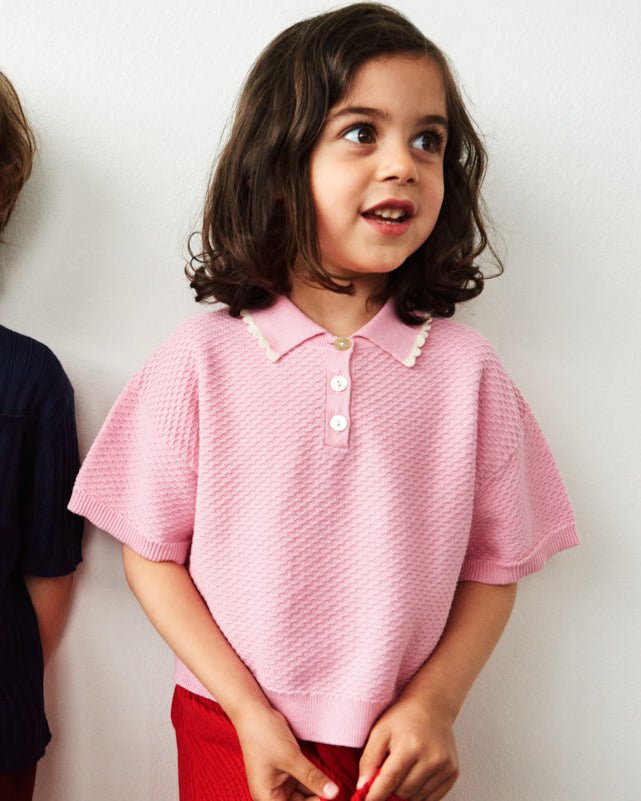 FUB Piqué Oversized Polo – Candy | Organic Cotton Kids Polo FUB