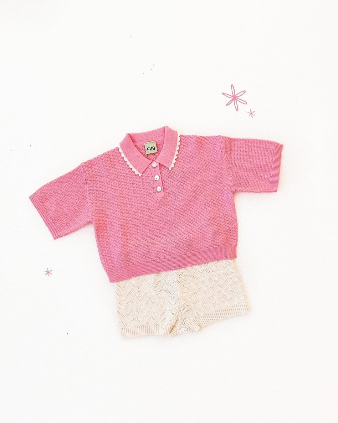 FUB Piqué Oversized Polo – Candy | Organic Cotton Kids Polo FUB