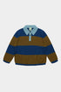 FUB Striped Polo - Deep Indigo/Moss