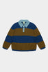 FUB Striped Polo - Deep Indigo/Moss