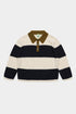 FUB Striped Polo - Ecru/Navy