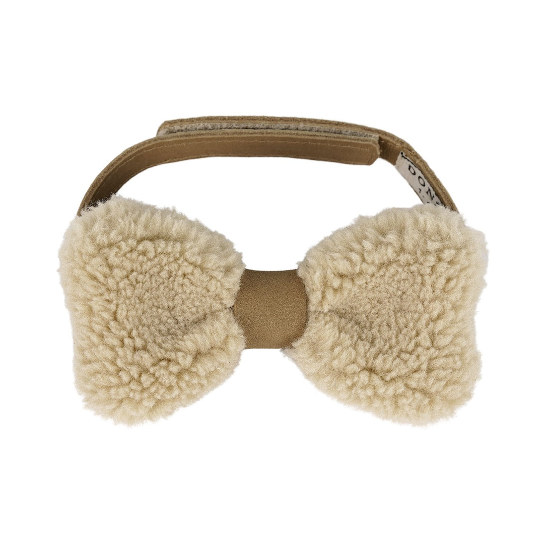 Furro Bow Tie | Beige Curly Faux Fur Donsje